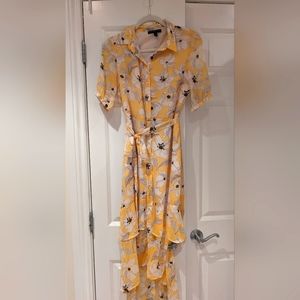 Banana Republic Floral Maxi Dress Yellow